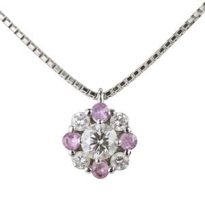 Tasaki Au750 Diamond Sapphire Necklace